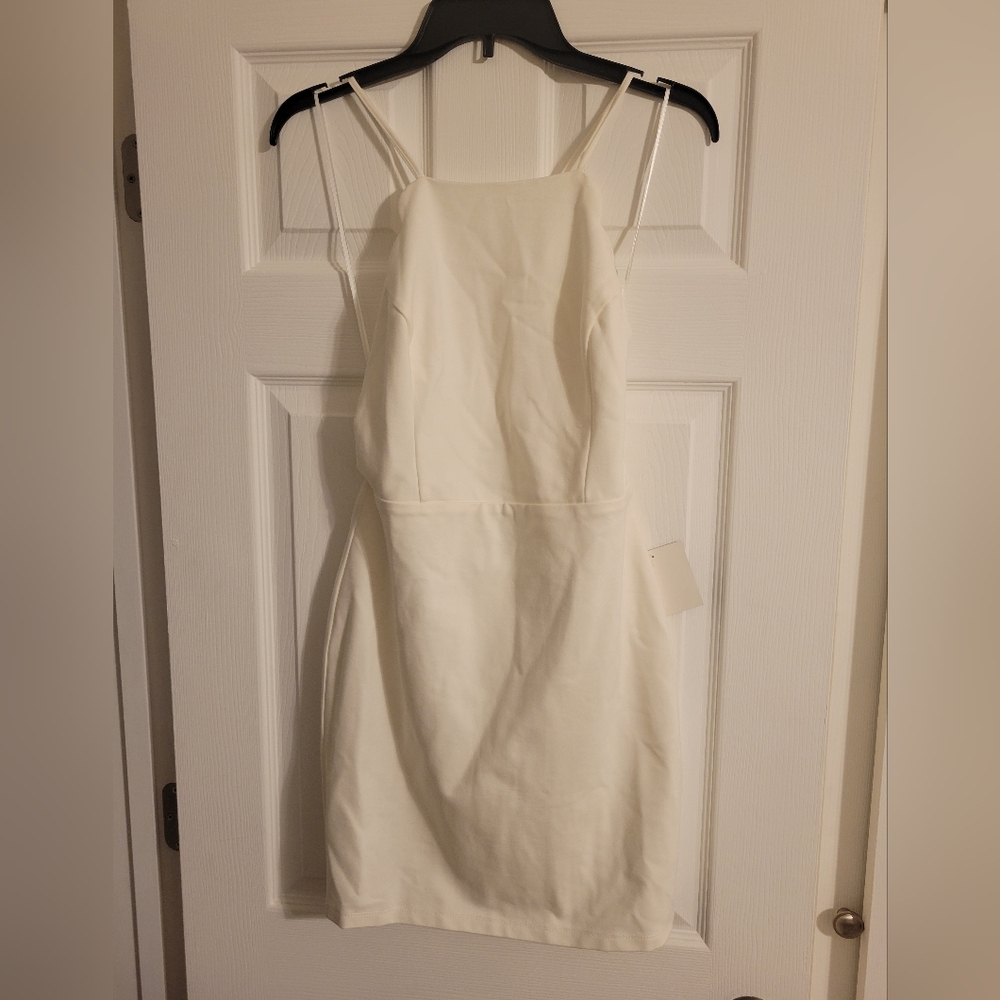Women's White Lulus Medium Bachelorette Dress, New With Tags